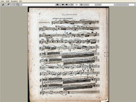 Erstdruck des Klarinettenquintetts, 1. Seite der Klarinettenstimme