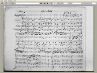 Erste Seite aus dem Autograph von Webers Klarinettenquintetts
